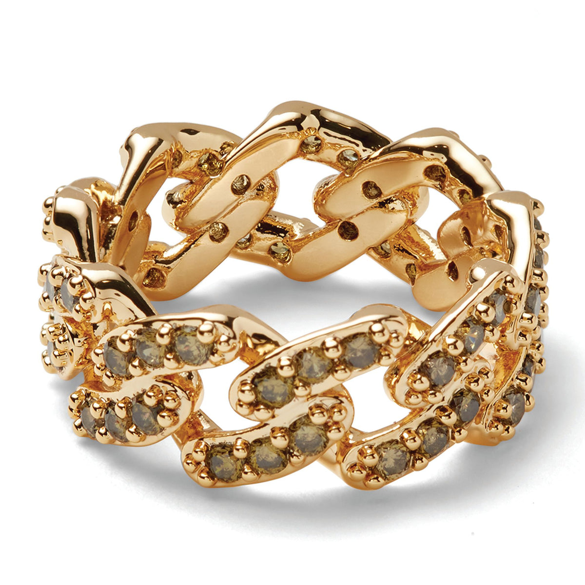 Mexican Chain Ring - Olive – Crystal Haze Jewelry